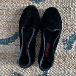 VIBI VENEZIA. Black Velvet Slippers.